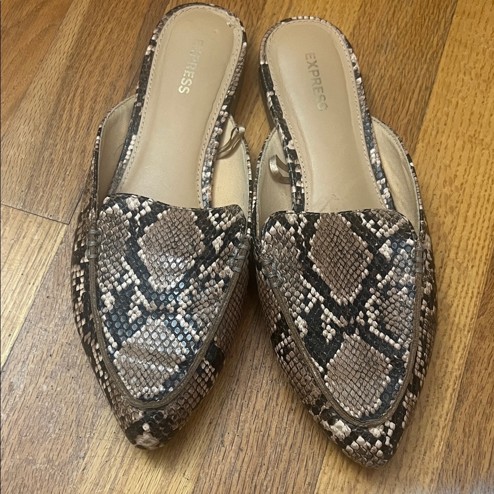 Express Snakeskin Women's Mules